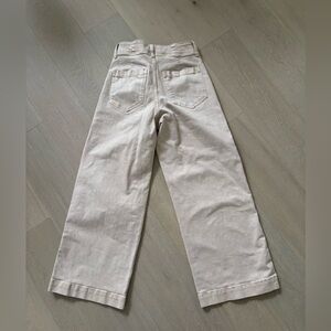 GAP High Rise Wide-Leg Crop Pants - Tan